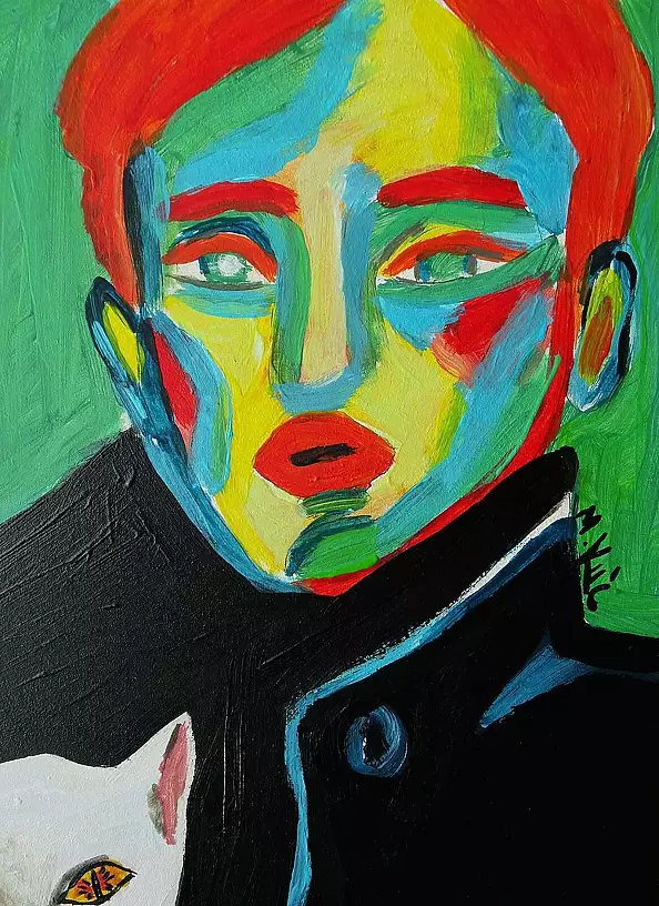 Marlena Kuc - portret kotki z dżentelmenem 