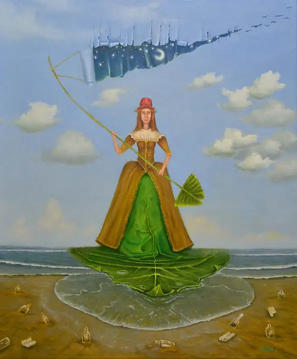 Marcin Niewęgłowski, posłanka niebios, Obraz olejny - płótno, 61 x 73