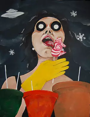 Martyna Popiel - rękawiczka i lizak