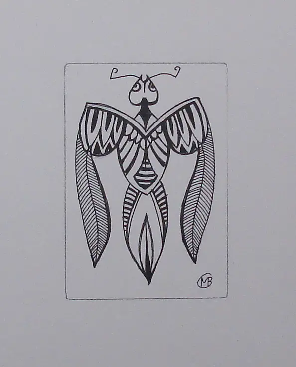 Mieczysław Burda, worm01 mb 26, Tinte - Papier, 19 x 13