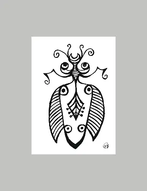 Mieczysław Burda, worm02 mb 26, Tinte - Platte, 10 x 13