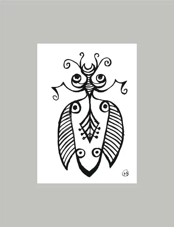 Mieczysław Burda, worm02 mb 26, Tinte - Platte, 10 x 13