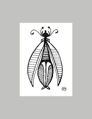 Mieczysław Burda, worm03mb 26, Inchiostro - carta, 10 x 13