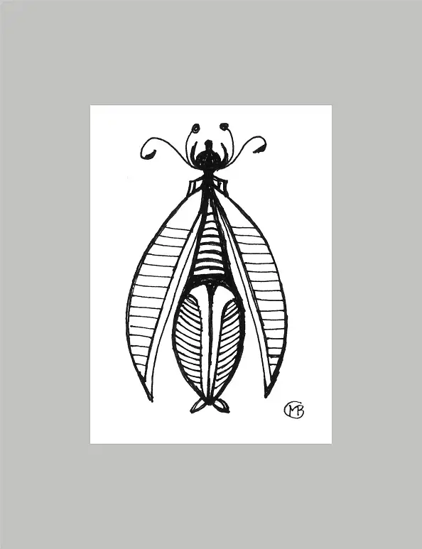 Mieczysław Burda, worm03mb 26, Inchiostro - carta, 10 x 13