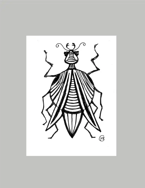 Mieczysław Burda, worm04 mb 26, Inchiostro - carta, 10 x 13