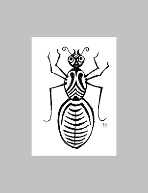 Mieczysław Burda, worm05 mb 26, Inchiostro - carta, 10 x 13