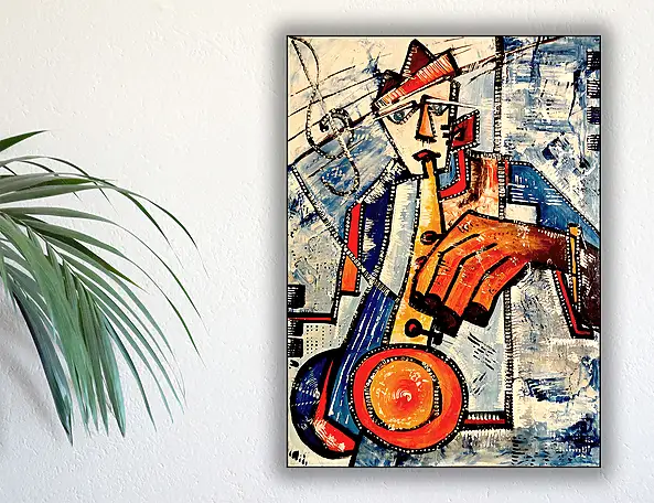 Marek Lutek, sAkSon 11624, Peinture acrylique - panneau, 46 x 66
