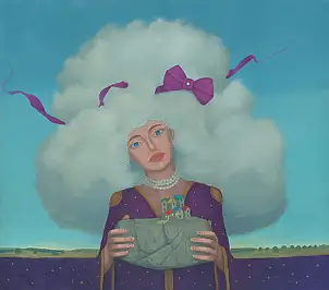 Marcin Niewęgłowski, samotnia III, Obraz olejny - płyta, 83 x 73