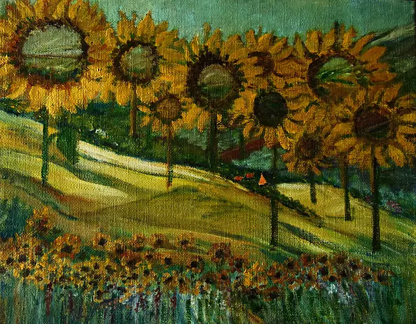 Helga Maria RADOCHOŃSKA - sunflowers - abstraction