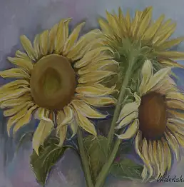 Marta Wideńska, słoneczniki, Obraz olejny - płótno, 50 x 40