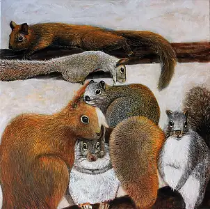 Iza Jaśniewska, slow morning, Acrylic painting - canvas, 50 x 50