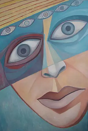 Mieczysław Burda - look 18 blue