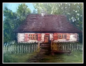   - stary wiejski domek