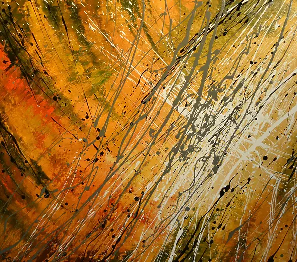 Elżbieta Szlachta - świerki w deszczu