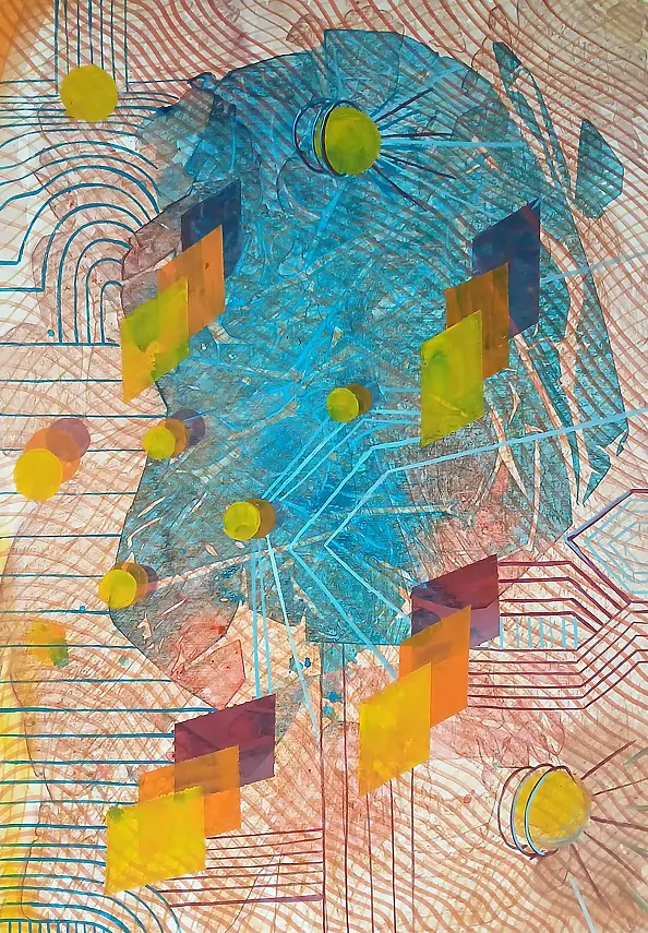 Teresa Kazimierczak - synesis composition orange blue