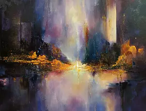 Tadeusz Machowski - thief of light - 100x80cm oil