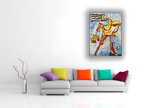 Marek Lutek, tiK 11606, Acrylic painting - canvas, 55 x 75