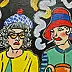Marlena Kuc, trzy lalunie, Obraz olejny - płyta, 35 x 25