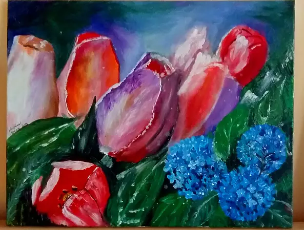 Mirosław Sobiech - tulips and hydrangea