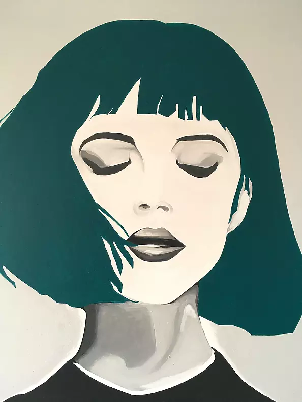 Adrian Wojciechowski - turquoise hair