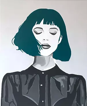 Adrian Wojciechowski - turquoise hair