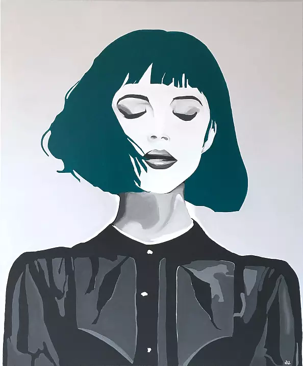 Adrian Wojciechowski - turquoise hair