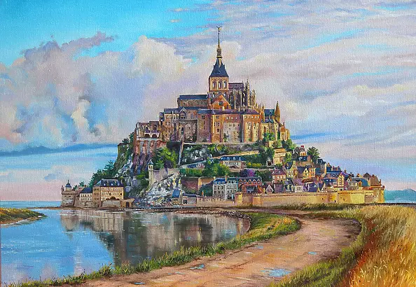 Aksana Vaitsekhovich - fortress island of Mont Saint Michel