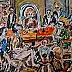 Krzysztof Chrobot, uczta 2, Obraz olejny - karton/tektura, 36 x 51
