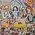 Krzysztof Chrobot, uczta, Obraz olejny - karton/tektura, 36 x 51