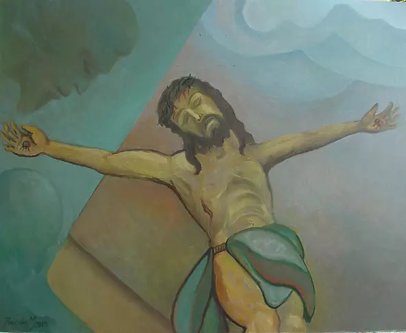 Mieczysław Burda - crucified