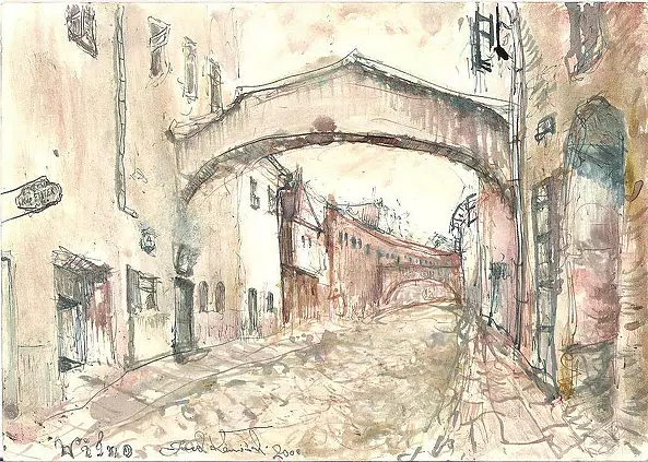 Jacek Kamiński - uliczka w Wilnie