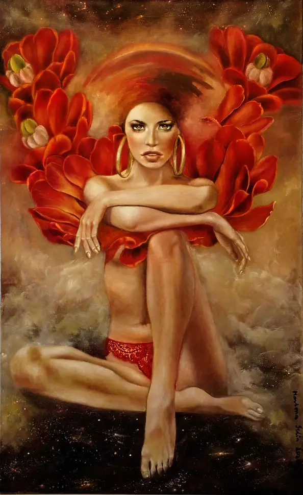 Marlena Selin - upleciona w czerwieniach