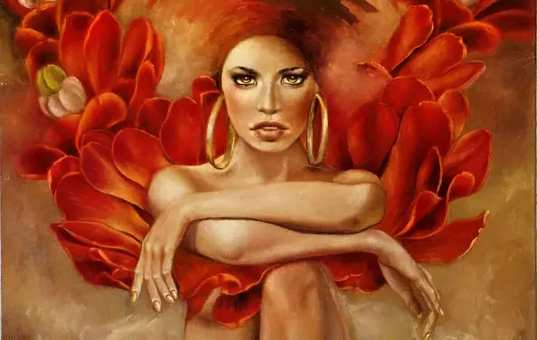 Marlena Selin - upleciona w czerwieniach