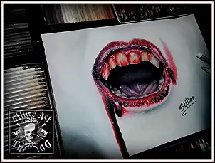 Małgorzata Wagner - vampire fangs study