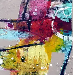 Barbara Zabłocka, Mitten im 23, Acrylgemälde - Leinwand, 90 x 60