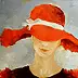 Jolanta Steppun - in einem roten Hut