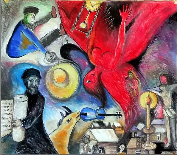 Ryszard Kostempski - wg. M.Chagalla "Upadły anioł"