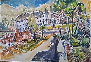 Krzysztof Chrobot, вид на Вавель, Масляная картина - картон/цупкий картон, 50 x 35
