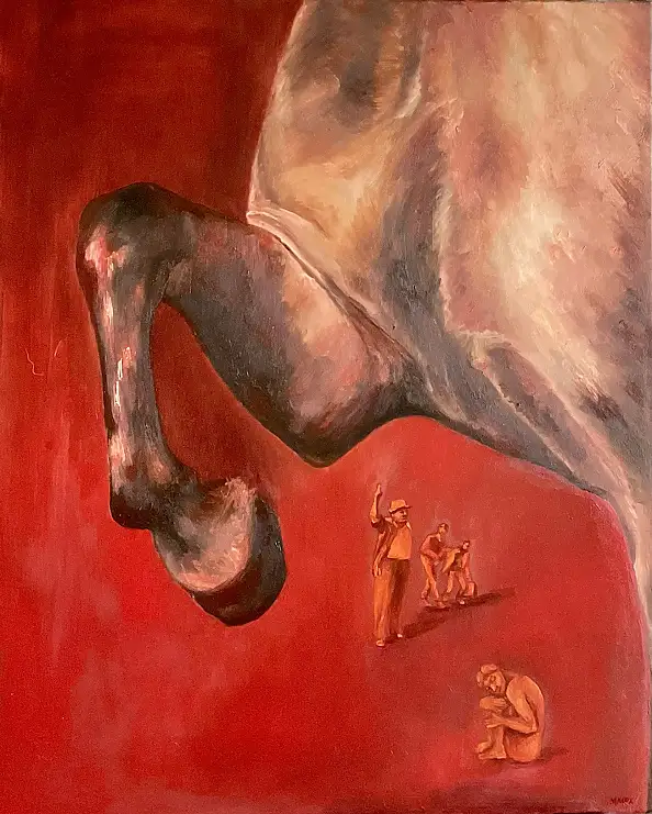 Mariola Muras Prax, wild horses, Obraz olejny - płótno, 65 x 81