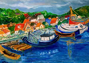 Helga Maria RADOCHOŃSKA - Fishing village on the island of Usedom