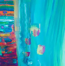 Artur Szałkowski, водопад, Акрилова картина - холст, 60 x 60