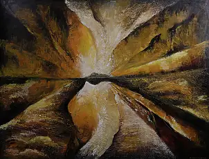 Karina Korduła Bloch, dalla serie "Simmetrie e asimmetrie di riflessione 1", Quadro a olio - tela, 130 x 100