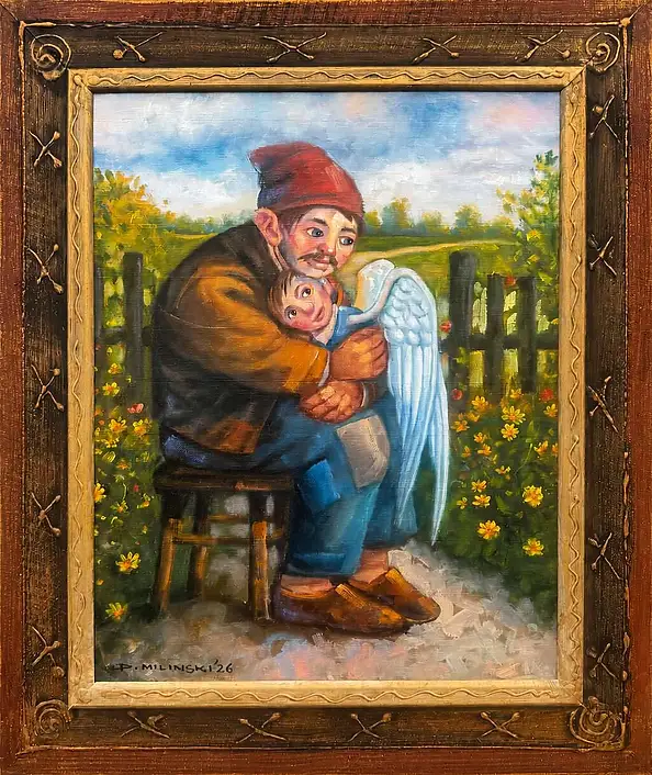 Dariusz Miliński, из сериала «Папа», Масляная картина - холст, 40 x 50