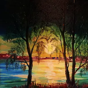 Stanisław Tobiasz - sunset over the lake