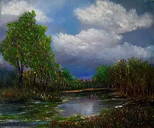 Alicja Urbaniak - Sonnenuntergang am Stau