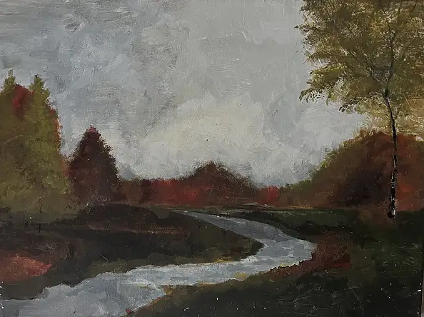 Antonina Mirczak, cold current, Acrylic painting - canvas, 40 x 30