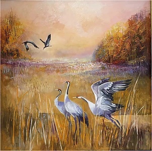 Renata Kulig Radziszewska - złota jesień żurawi