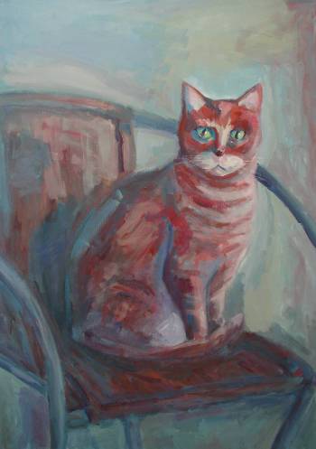 Кошка сидит на стуле - Aleksander Poroh