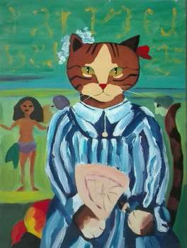 Un chat selon Gauguin - Aleksander Poroh
