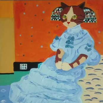 Eine Katze nach Gustav Klimt - Aleksander Poroh